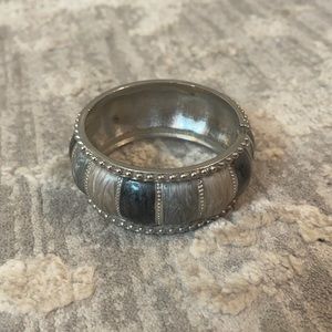 Gray/silver cuff bracelet